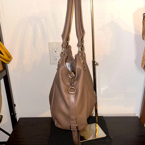Marc by Marc Jacobs Classic Q Francesca Taupe Pebbled Leather Tote Hobo - Picture 11 of 16